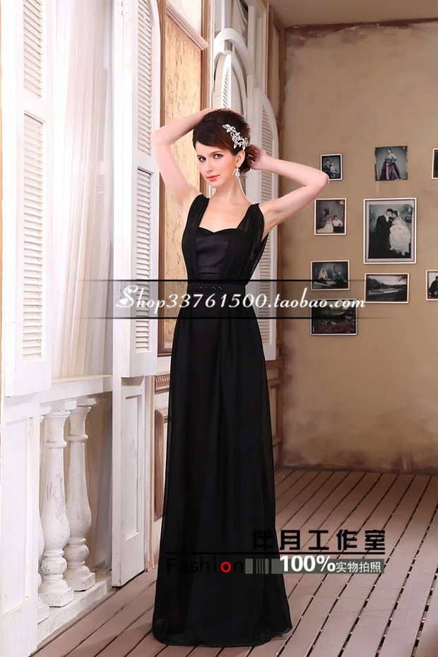 Бесплатная доставка халат de soiree 2014 новые модные пикантные дешевые черные длинные