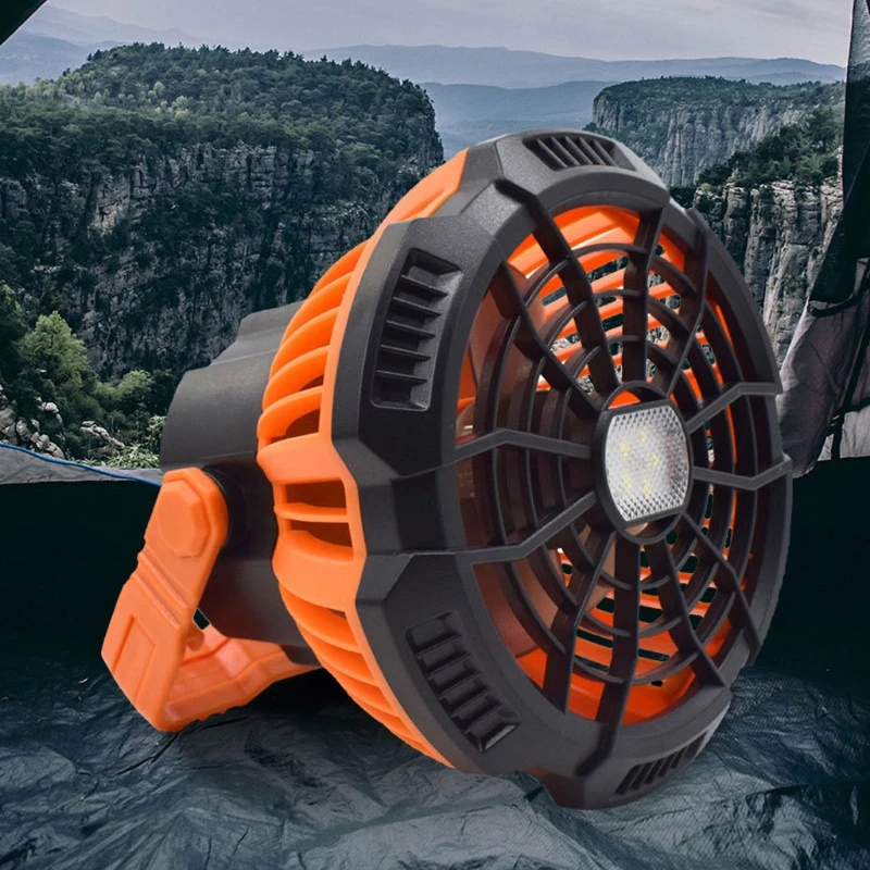 

USB Перезаряжаемый походный вентилятор светодиодный светодиодным фонариком и дистанционным управлением, подвесной вентилятор с таймером