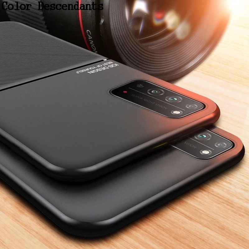 Чехол для Huawei Honor X10 мягкий силиконовый армированный чехол со встроенным магнитом