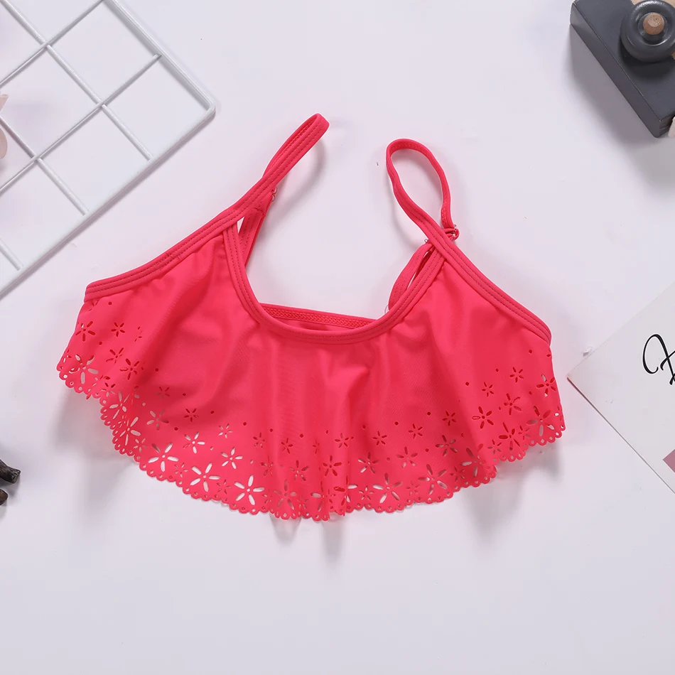 Новинка 2019 купальник для девочек с оборками Детские Танкини из двух предметов