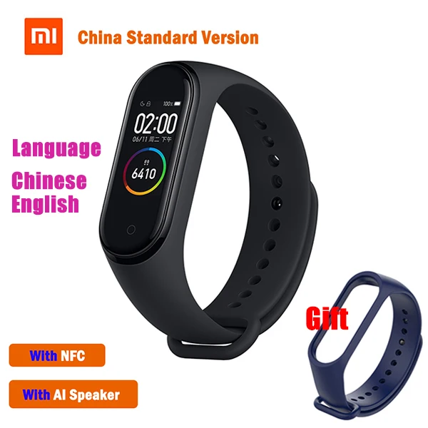 Xiaomi mi Band 4 глобальная версия с NFC новейший смарт-браслет Xiao mi Band 4 сердечного ритма фитнес цветной экран - Цвет: 3