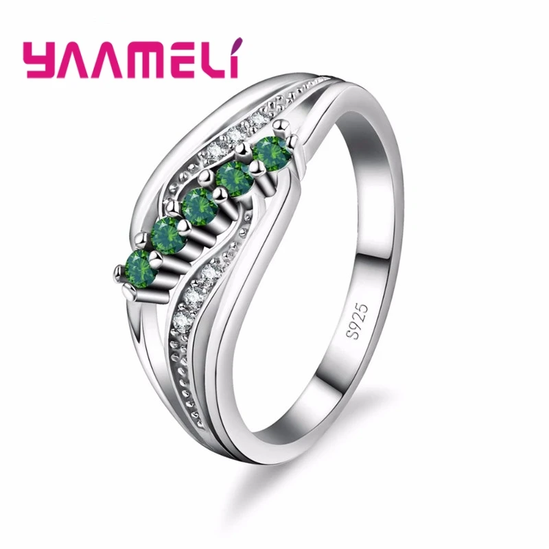 Geometric Style Shinning Small Crystals Paved Fashion Rings 925 Sterling Silver Anniversary Party Wedding Engaged | Украшения и