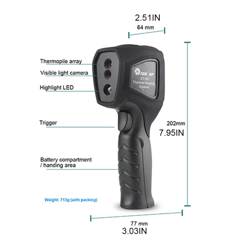 

Camera Infra Infrared Thermal Camera Digital Display Heating Detector