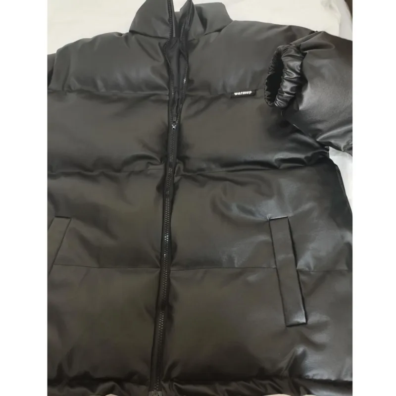 Leather Jacket Bomber Ins Chic Basic Korean Parka Feminina Coat Women Plus Size Puffer Oversize Harajuku Snow Wear