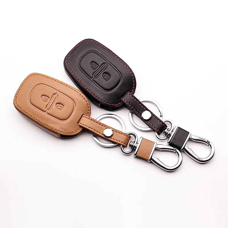 Стайлинг автомобиля пульт дистанционного управления с двумя кнопками кожаные