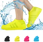 1 пара многоразовых силиконовых защитных чехлов для обуви, водонепроницаемая нескользящая резиновая защита от дождя для обуви в дождливые дни