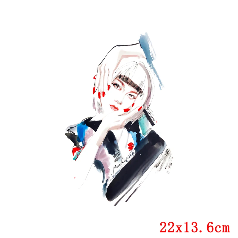 Модные женские патчи термонаклейки для одежды Аппликации художественные