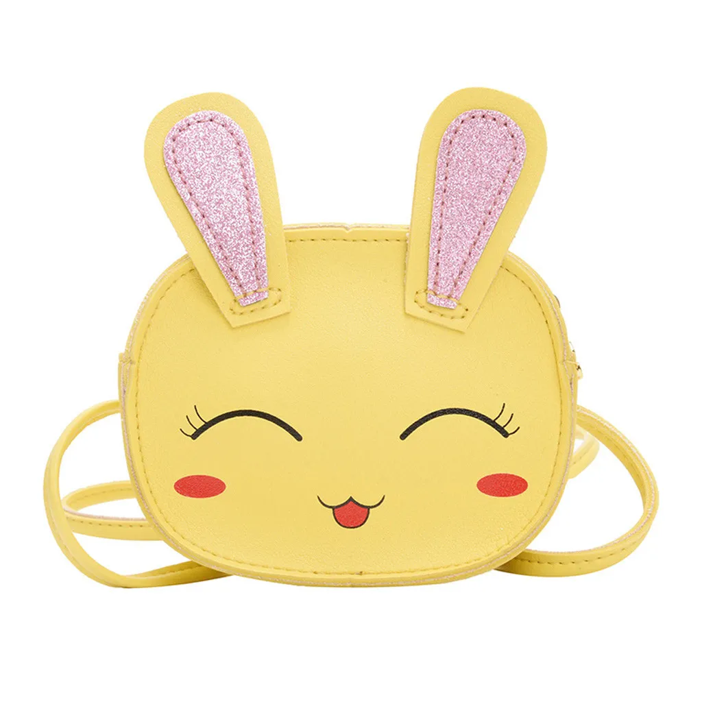 

Cute Children's Solid Color Zipper Leather Shoulder Bag Messenger Bag Girl Coin Purse Handbag Children Wallet Small Coin 2021