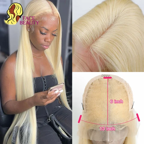 Парик на сетке HD 13x6, человеческие волосы 613, светлые прямые передние парики на сетке для черных женщин, бразильские волосы Remy 13x4, прозрачный парик на сетке спереди