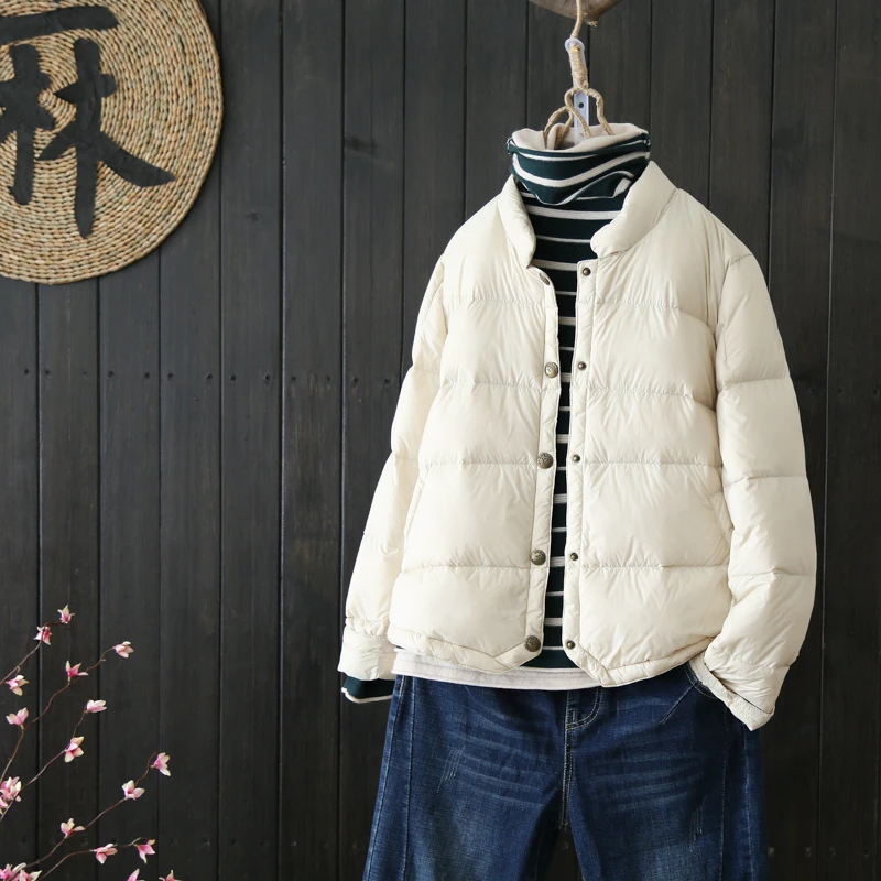 Парка женская на утином пуху однобортная ульсветильник теплая осень/зиму 2021 |