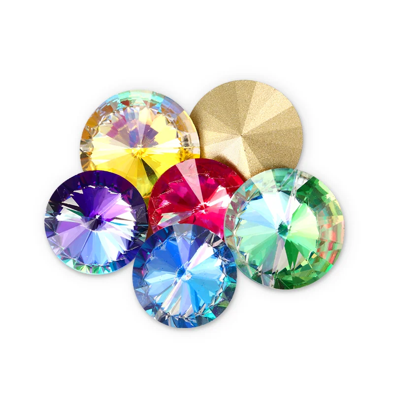 

Fancy Rivoli Crystal Glass Rhinestones Sew On Garment Stone Rivoli For Clothing Accessories DIY Jewelry Making Loose Beads