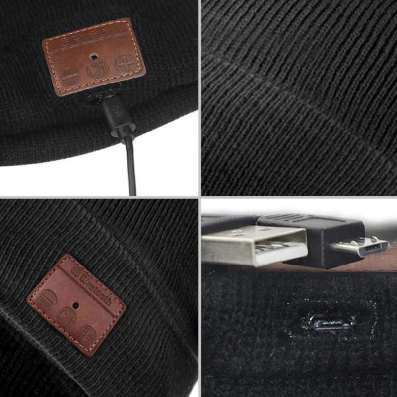 

Knitted Hat With LED Bluetooth Headset Wireless Headphones Smart Beanie Music Headphone Built-in Microphone Hands Free