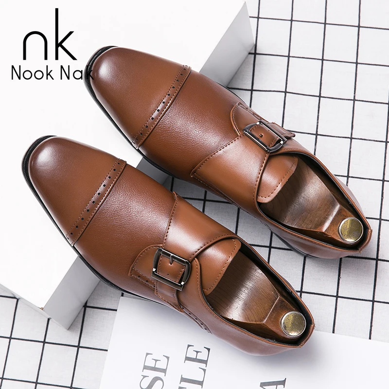 

Nooknak 2020 New Comfortable PU Loafers Handmade Breathable Men's Loafers.Casual Dimensions of Unlaced Bushing 38-48