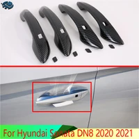 for hyundai sonata dn8 2020 2021 car accessories door handle bowl cover cup cavity trim insert catch molding garnish