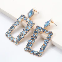 new vintage hollow crystal drop dangle earrings 2021 trend statement rhinestone dangle ear ring fashion jewelry for women