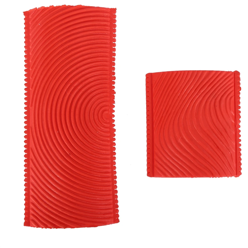 2 шт./компл. инструменты для рисования с эффектом резиновой текстуры дерева