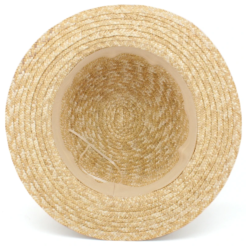 Соломенная шляпа с плоским верхом для детей и родителей 2 размера | Аксессуары