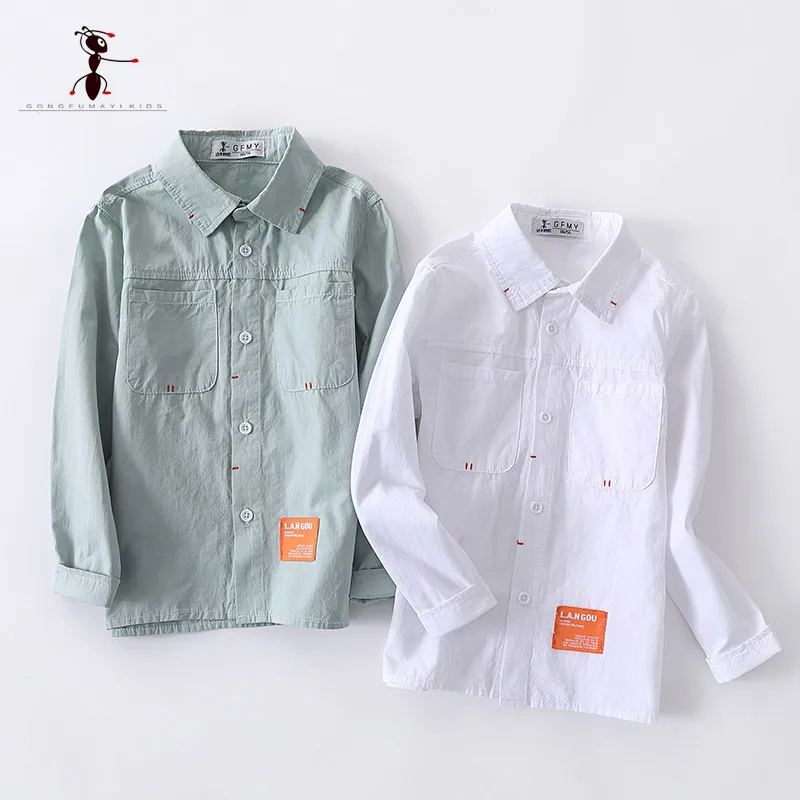 Рубашка для мальчиков с двумя карманами на Возраст 4-12 лет | Мать и ребенок