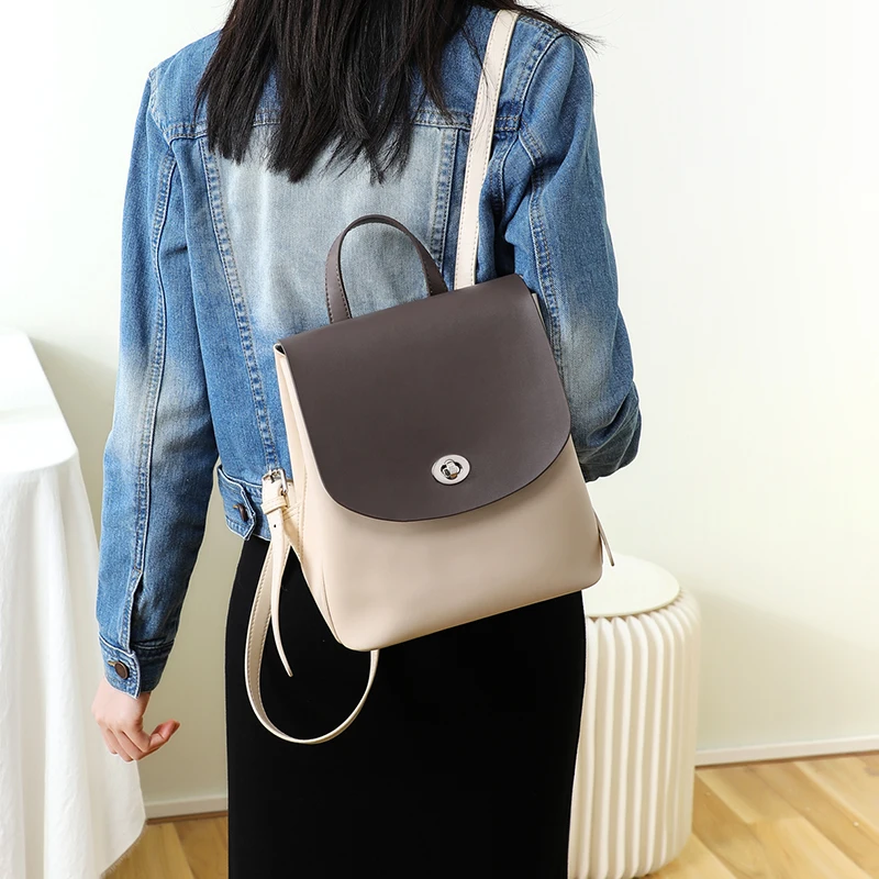 Женский рюкзак из коровьей кожи ZOOLER элегантный мягкий Школьный большая дорожная