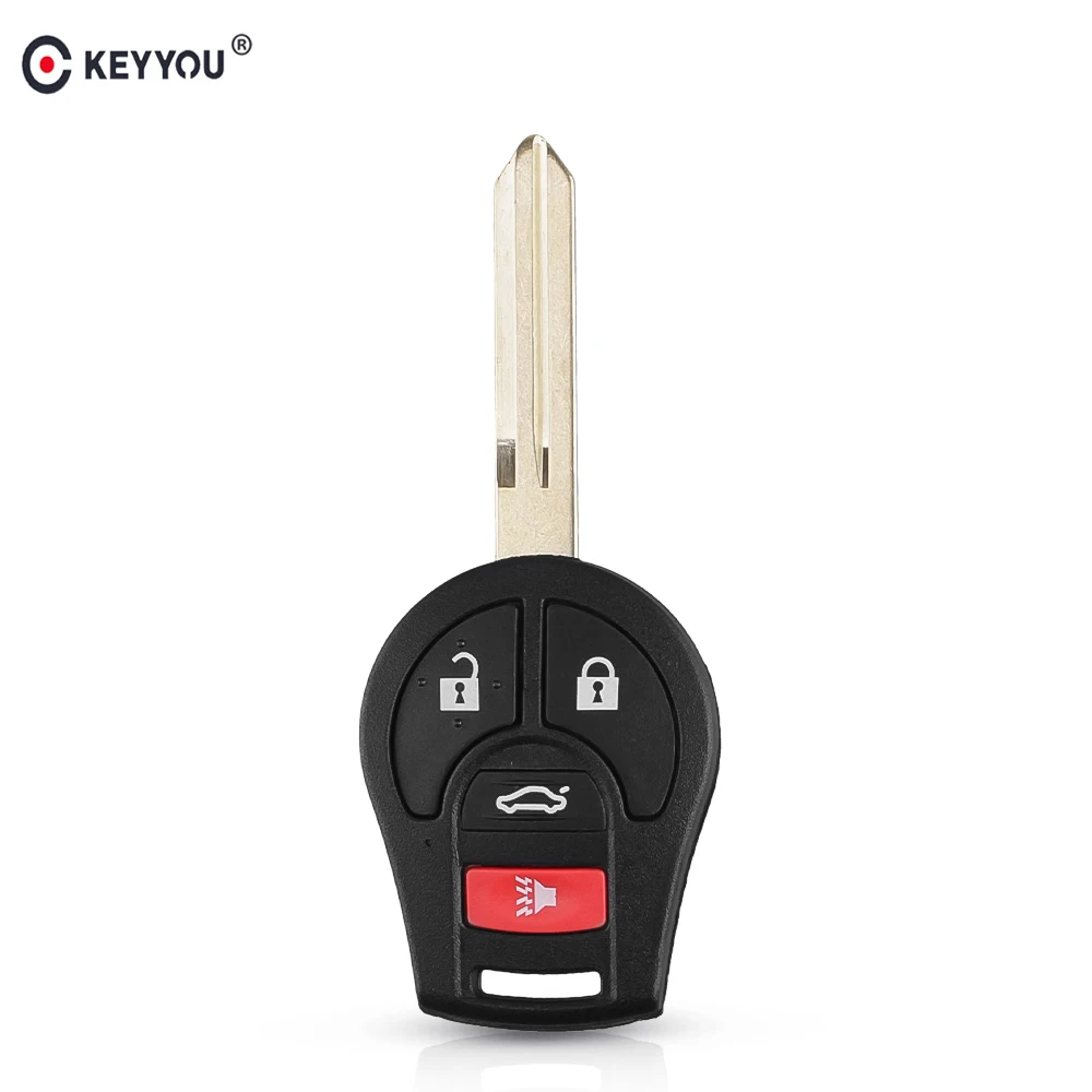 Чехол для автомобильного ключа брелка KEYYOU с 4 кнопками Nissan Versa Sentra Altima Tiida Maxima|Ключ
