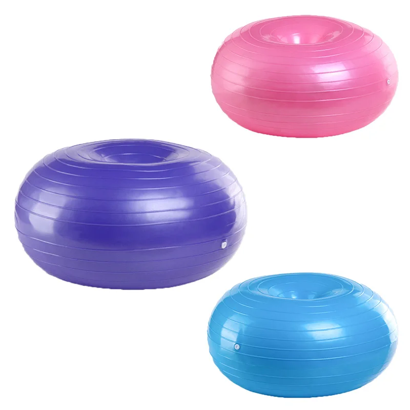 

Inflatable Donut Yoga Ball Pilates Gym Exercise Balance Fitness Ball Workout Training Home Thick Massage Tool Sports Equipments