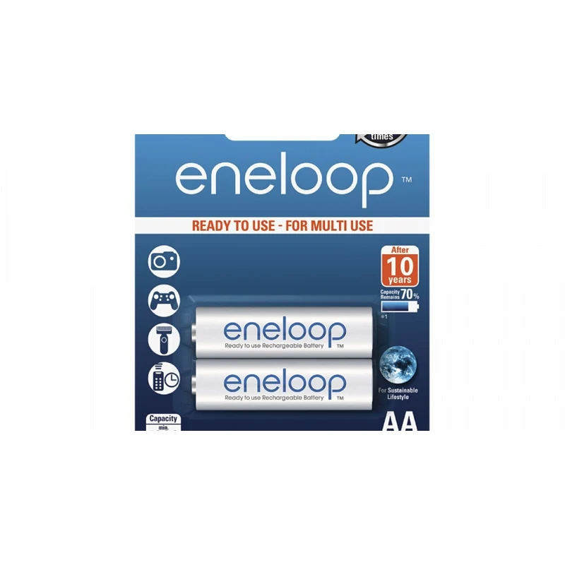 Аккумуляторы Panasonic Eneloop (AA) BK-3MCCE/2BE 1900 mAh Ni-MH 2 шт | Электроника