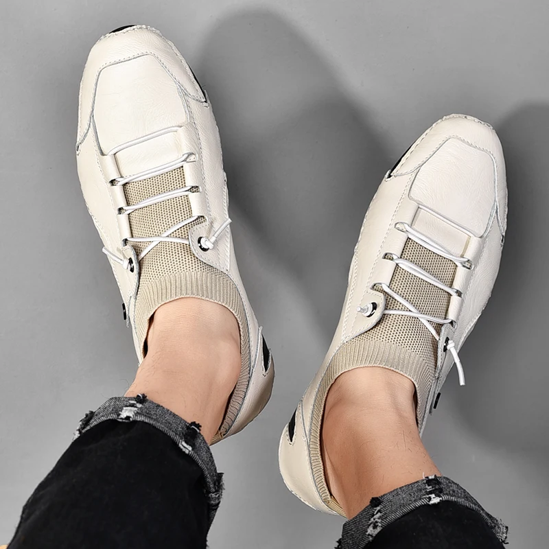 

New Men's Casual Shoes Leather Shoes Comfortable Loafers Outdoor Non-slip Men Shoes Soft Man Moccasins Zapatos Para Hombre