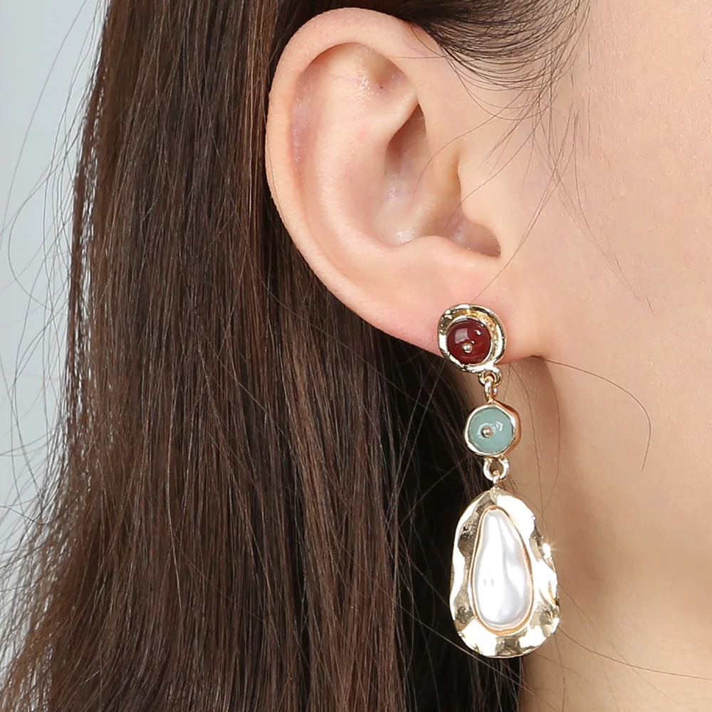 Женские серьги очаровательные из натурального камня модные ювелирные изделия 2020