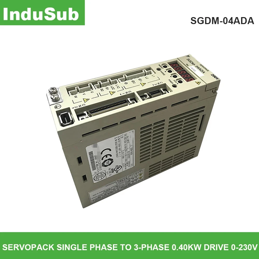 

SGDM-04ADA SERVOPACK SINGLE PHASE TO 3-PHASE 0.40KW DRIVE 0-230V