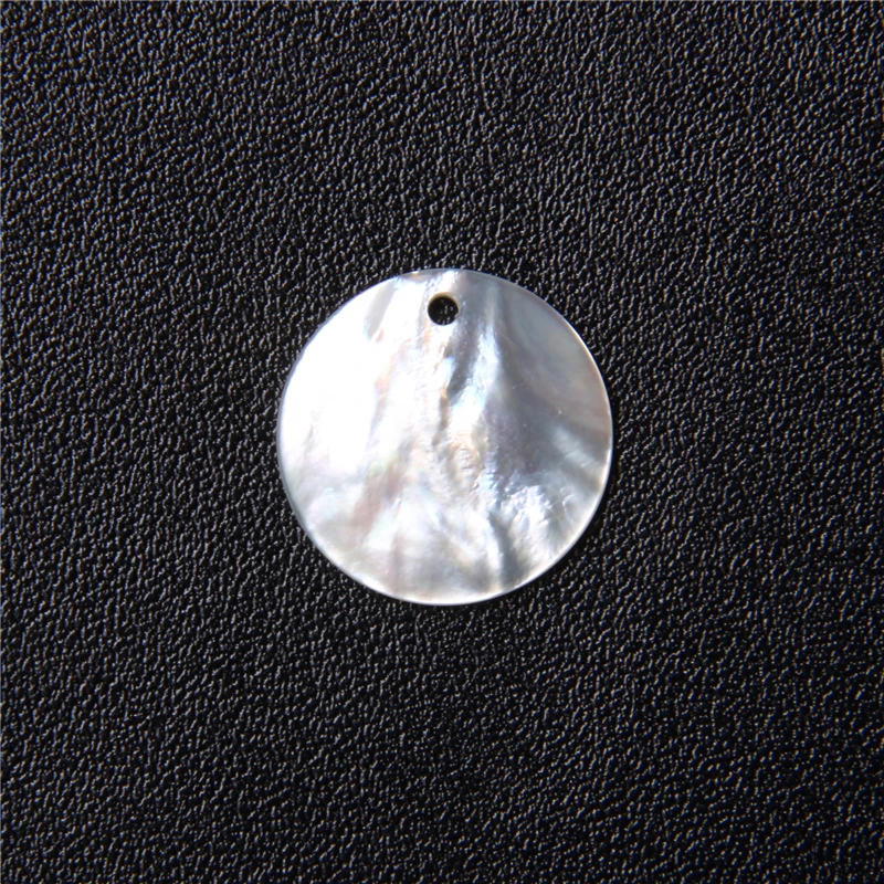 Плоские круглые бусины из натуральной перламутровой ракушки 20 мм очаровательные