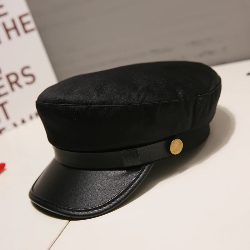 Новинка 2019 Зимняя кепка Newsboy для женщин черные Ретро Мужские береты baker