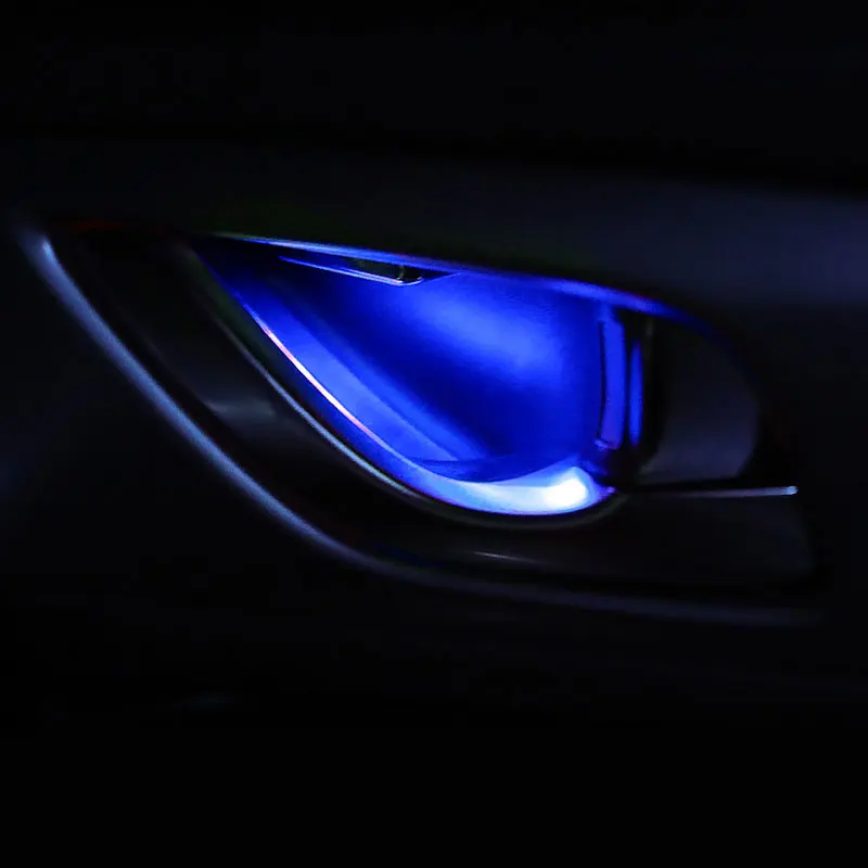 4pcs Car Door Handle Decoration Lights Universal LED Lamp Ambient Light for Storage Boxes Interior Gadget Accessories | Автомобили и