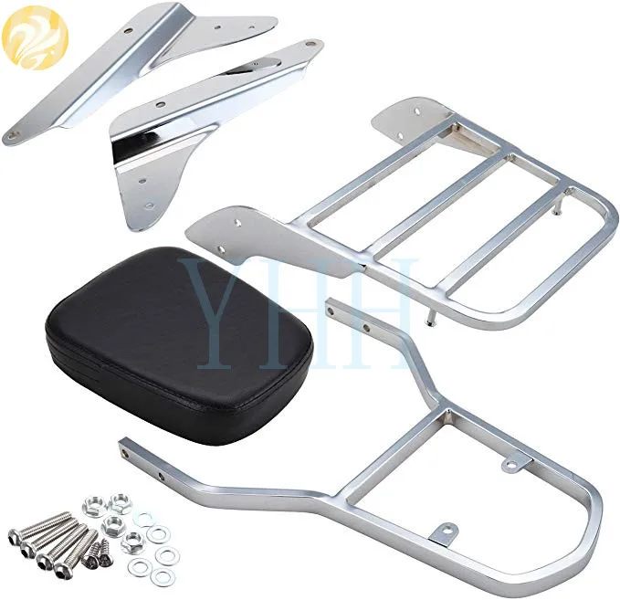 Hot Backrest Sissy Bar + Luggage Rack for Honda Spirit VT750 C2 Shadow 750 Black Motorcycle Passenger VT VT750C2B |