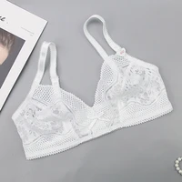 ultra thin summer wireless bras for women lace unlined bralette underwire big size bra top bh 34 36 38 40 42 44 46 48 50