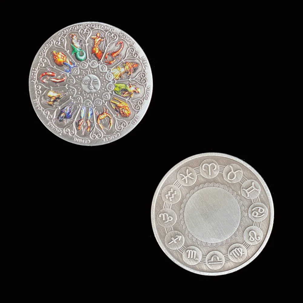 Красивые зодиака Созвездие серебряные коллекционные монеты подарки невалютных