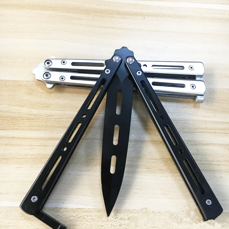 Тренировочный нож-бабочка Модный тренировочный учебный клинок из нержавеющей
