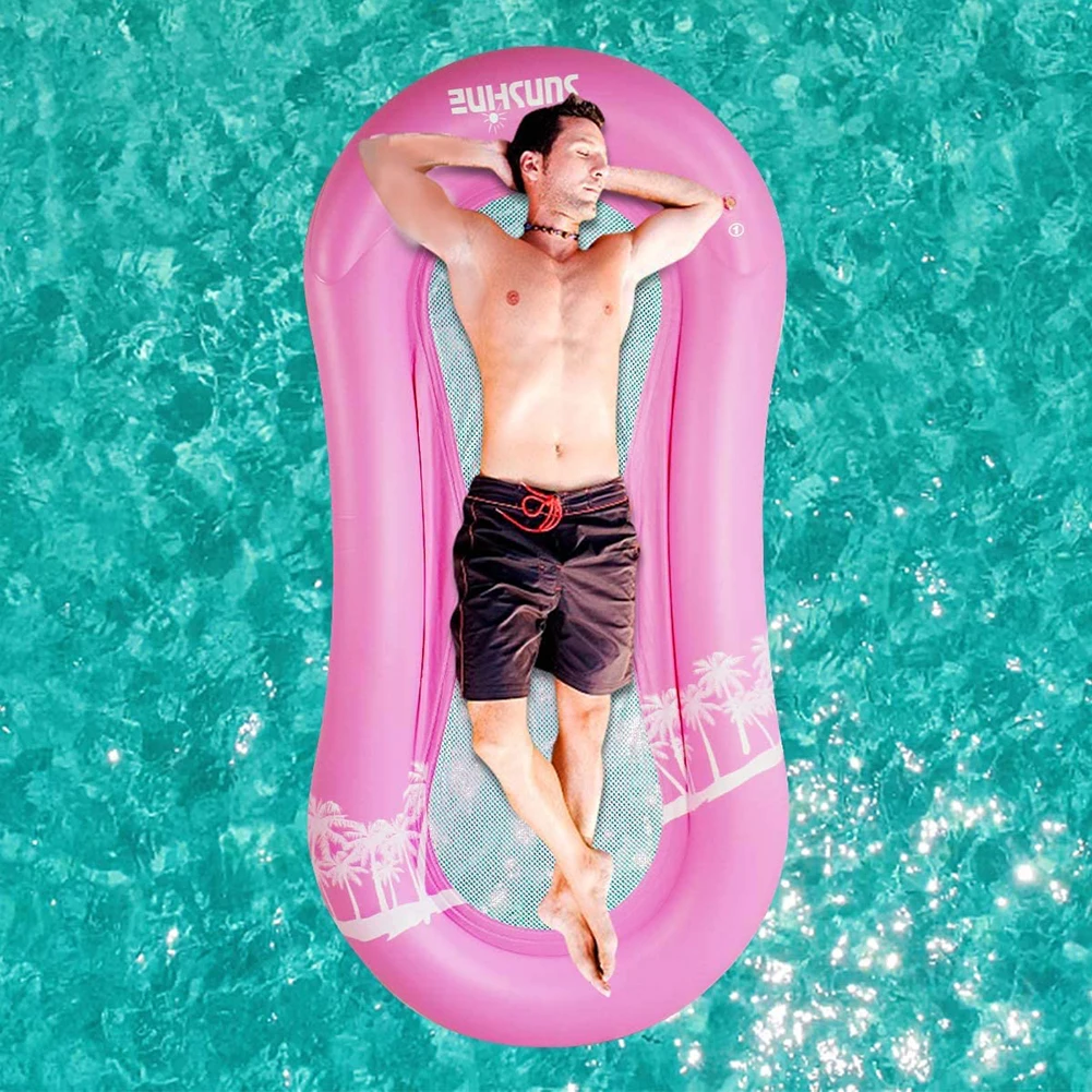 

Inflatable Water Bed Foldable Single Floating Water Outdoor Hammock Recliner Inflatable Row Ring Water Amusement Toy