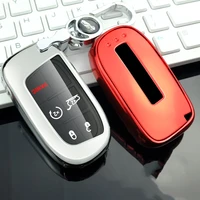 soft tpu car key cover case bag shell holder skin for jeep journey chrysler 300 grand cherokee compass patriot dodge keychain
