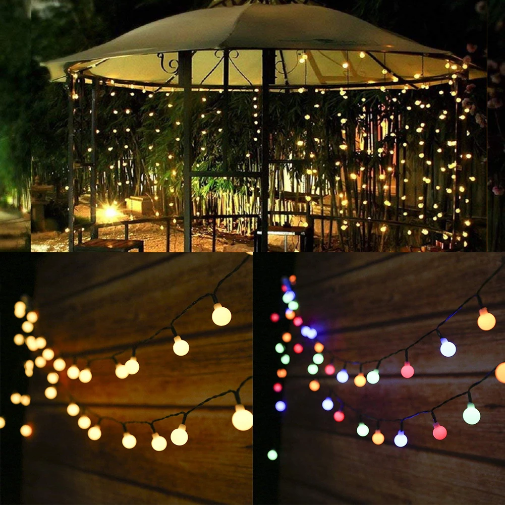 

Solar String Lights 50 LED Balls Fairy Lights Waterproof Outdoor Garland Solar Power Lamp Christmas Tree Party for Garden Decor