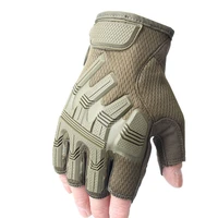 military tactical fingerless combat gloves hiking hunting climbing cycling riding airsoft paintball half finger shooting gloves