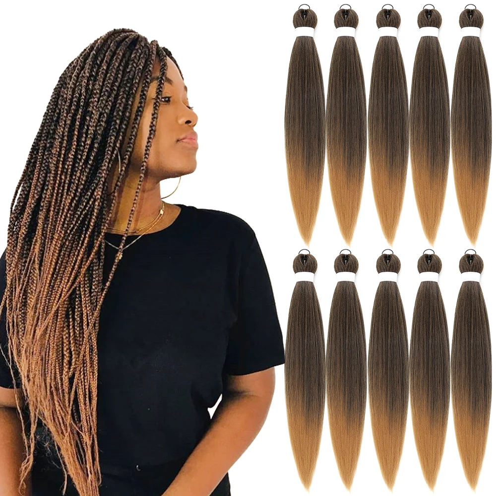 

Natifah Easy Braid Hair 26 Inch 90g Synthetic Hair Extensions For Ez Braids Yaki Pre Stretched Hair Straight Jumbo Wholesale