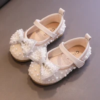 fashion rhinestone children leather shoes kids princess shoes for wedding party little girls dance performance shoes black beige