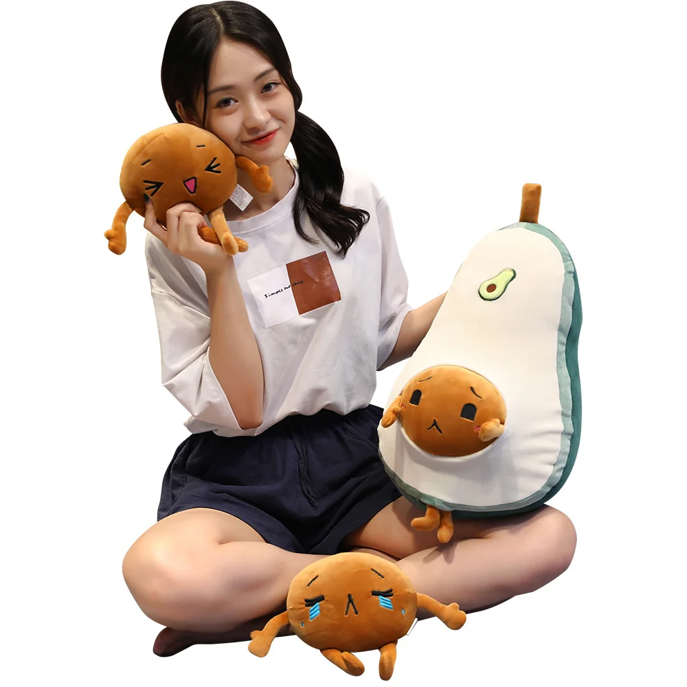 

Кавайные фрукты авокадо плюшевая игрушка кукла детская игрушка украшение для комнаты праздничный подарок