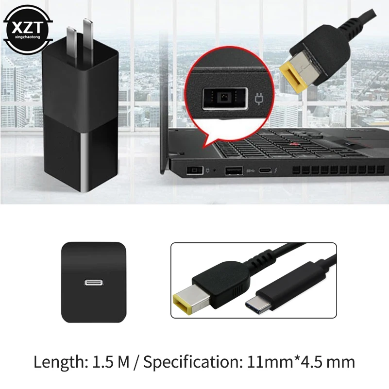 Зарядный кабель типа C штекер для Lenovo G400 G500 G505 G405 11*4 5 мм разъем ноутбука адаптер