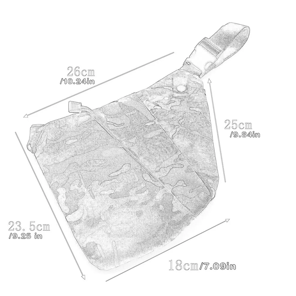 

Multifunctional Concealed Tactical Storage Gun Bag Holster Shoulder Bag Anti-theft Bag Chest Bag Hunting Men's Left Right Nylon