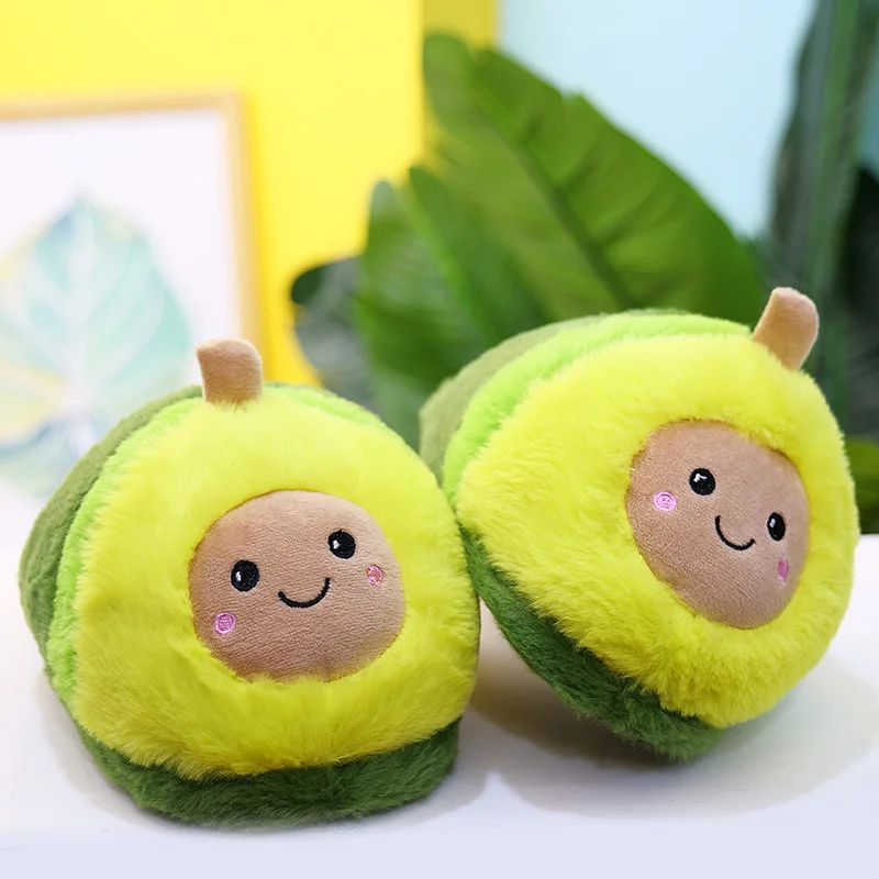Kawaii Плюшевые тапки авокадо мягкие фруктовые игрушки милые куклы для девочек