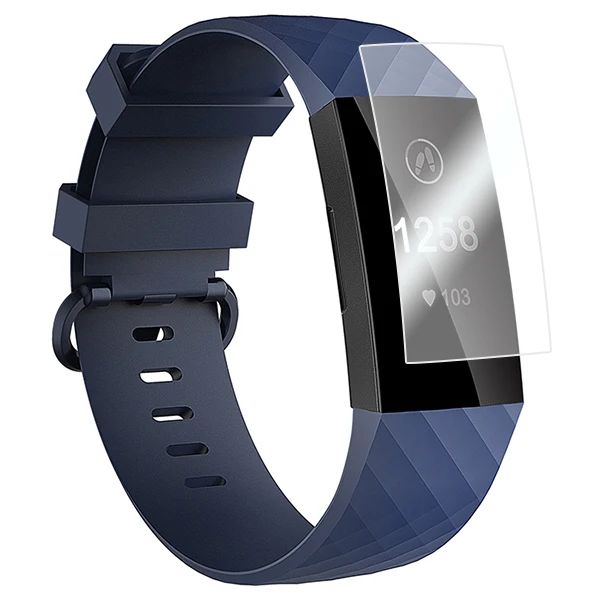 

Fabulous Awesome Strap for Fitbit Charge 3 Band Smart Watch correa Wristband straps For Charge 3 bracelet Screen Protector Film