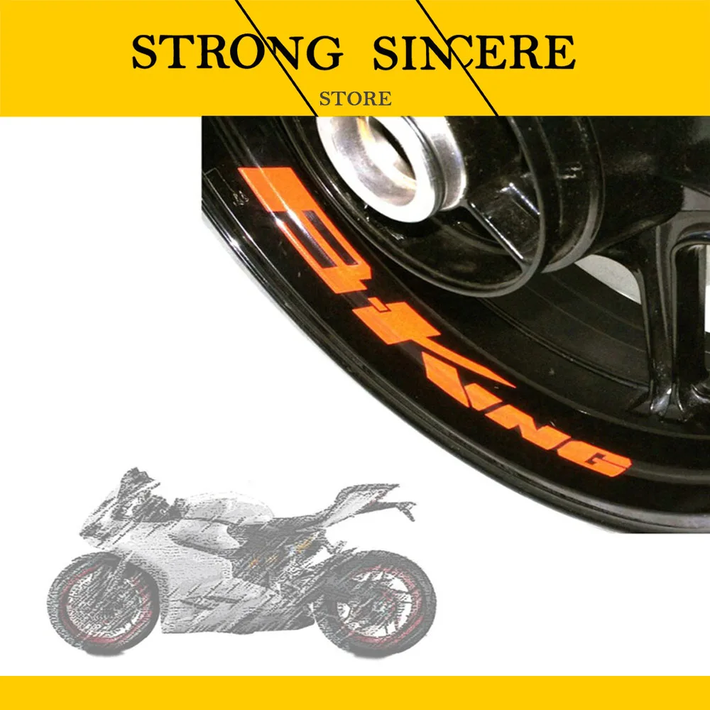 

8 X CUSTOM INNER RIM DECALS WHEEL Reflective STICKERS STRIPES FIT SUZUKI BKING