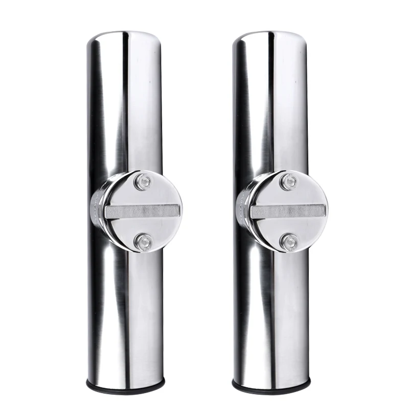 2PCS Boat Accessories marine stainless Stainless Steel Clamp On Fishing Rod Holder Rails 7/8'' to 1'' Tube yacht accessorie |