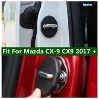 lapetus car styling door lock protective cover car antirust trim fit for mazda cx 9 cx9 2017 2021 accessories